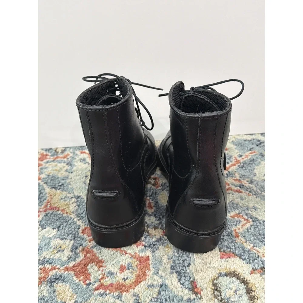 TuffRider Paddock Boots Youth 2 Black Lace Up Equestrian Horse Riding